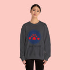 Dog Mama Crewneck Sweatshirt — Paw Print Heart Graphic