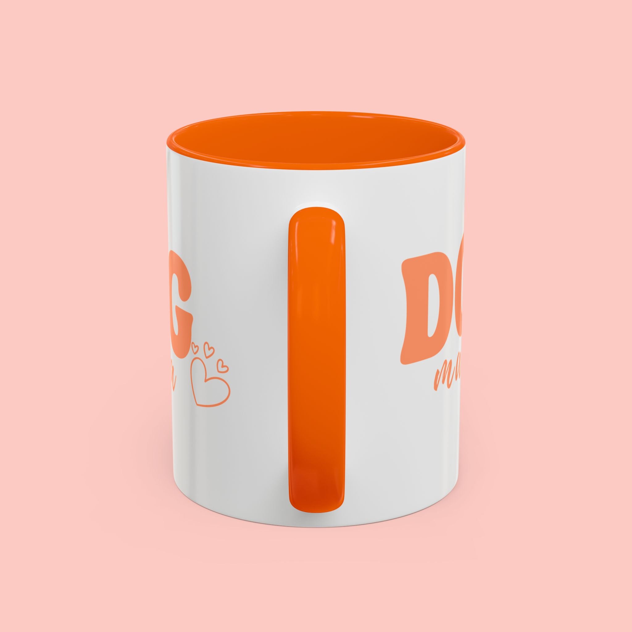 Dog Mama Coffee Mug — Cute Heart Accent Ceramic Mug (11/15 oz)