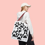 Dalmatian Paw Print Tote Bag — Dog Bones & Paw Pattern AOP Tote