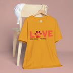 Dog Lover Tee - "LOVE My Dog > People" Paw Print Graphic T-Shirt