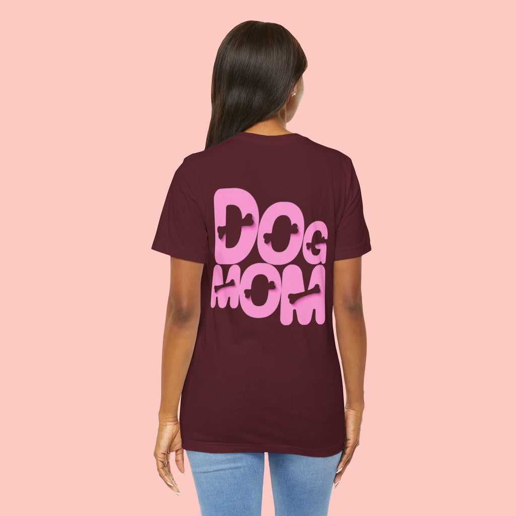 Dog Mom T-Shirt — Retro Pink Graphic Tee for Pet Lovers