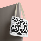 Dalmatian Paw Print Tote Bag — Dog Bones & Paw Pattern AOP Tote
