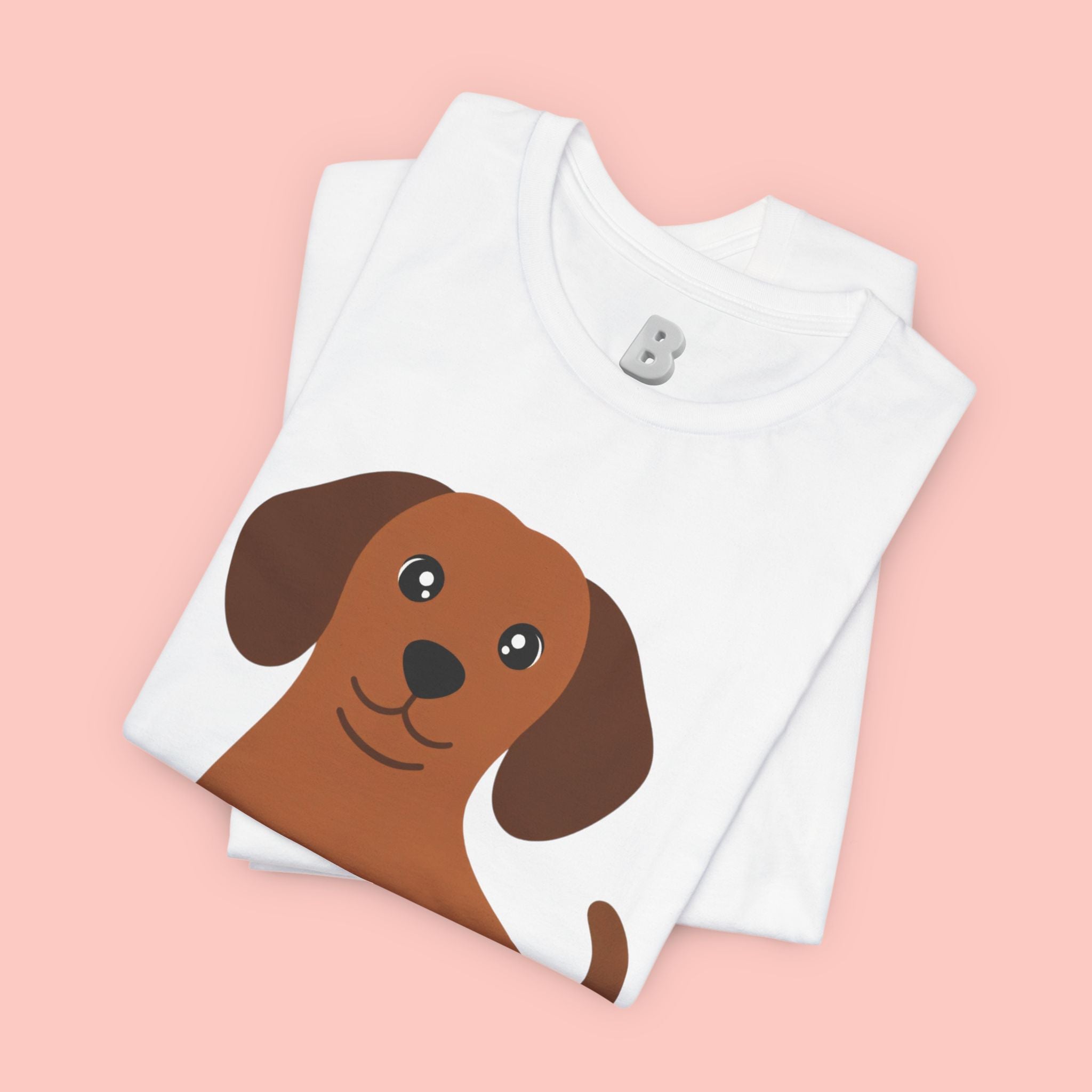 Dachshund Puppy Graphic T-Shirt — Cute Brown Dog Tee