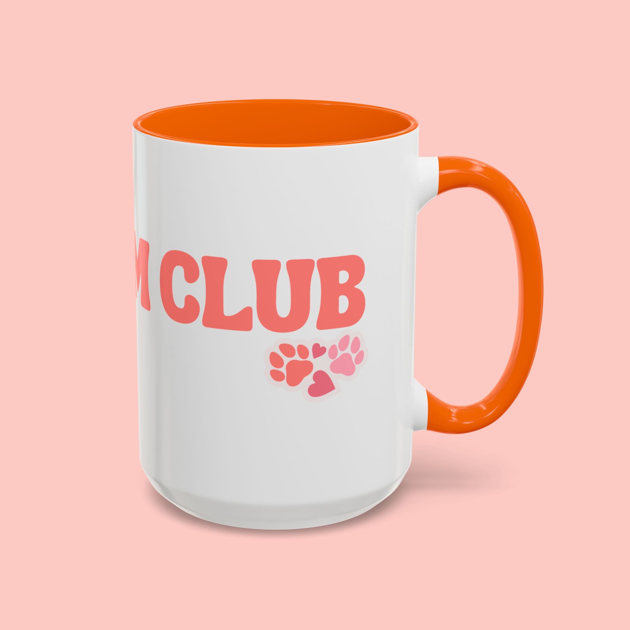 Mom Club Coffee Mug — Cute Paw Print Accent Mug for Dog Moms (11/15 oz)