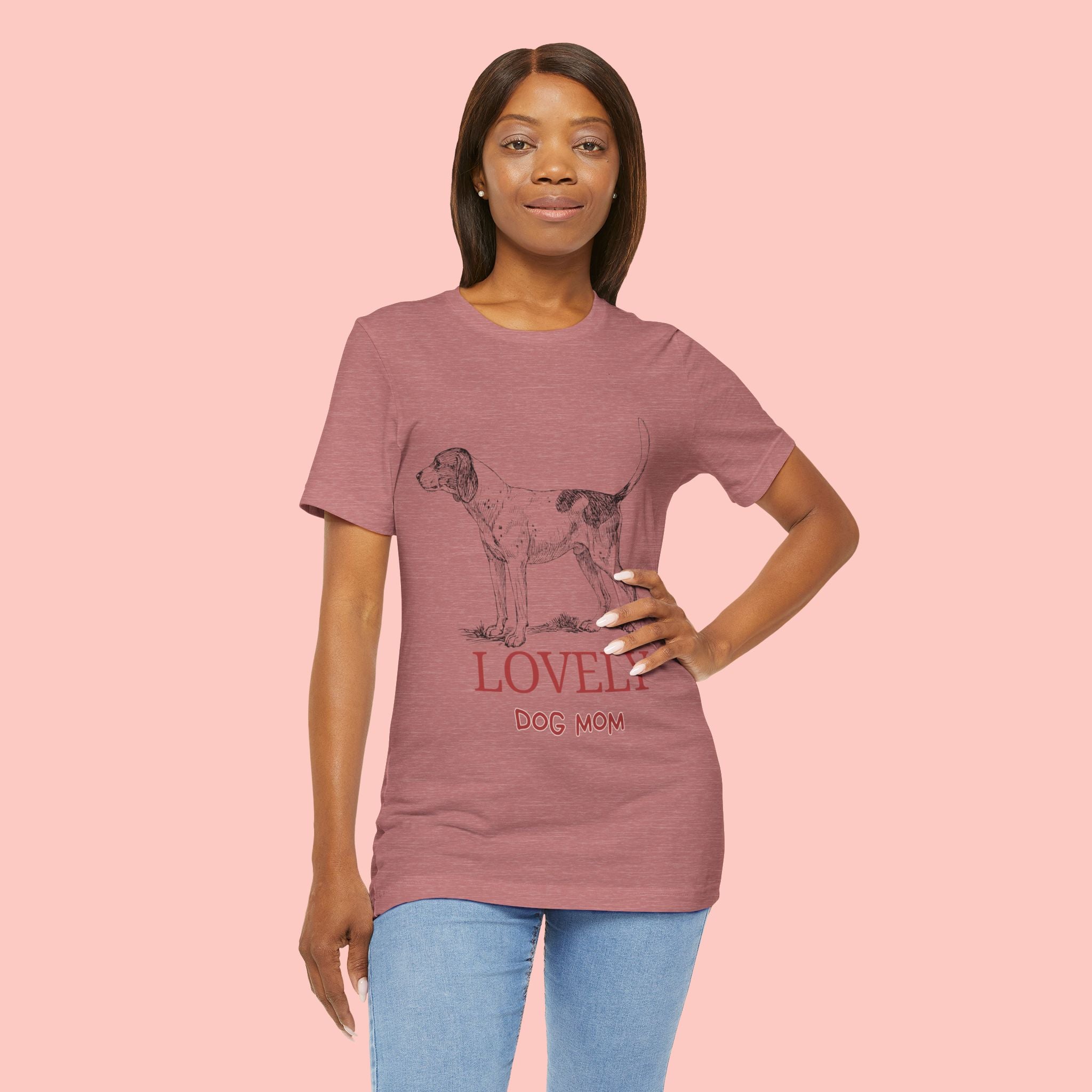 Lovely Dog Mom T-Shirt — Vintage Sketch Dog Graphic Tee
