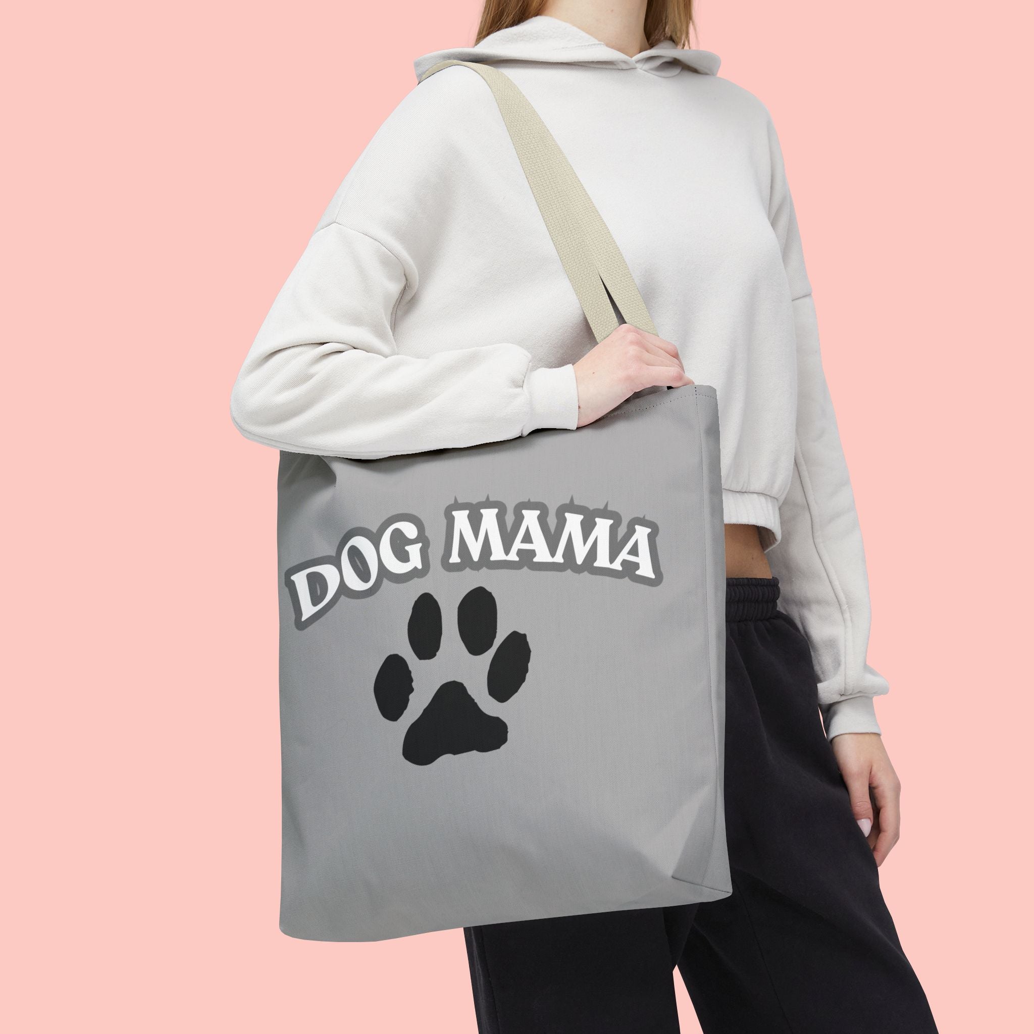 Dog Mama Paw Print Tote Bag – Cute Pet Lover Gift