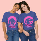 All Smiles Mom's Rules T-Shirt — Cute Pink Dog Graphic Tee for Moms & Pet Lovers