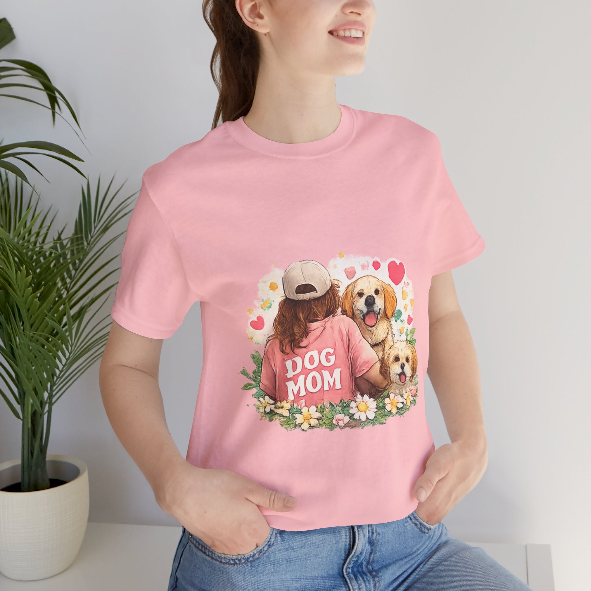 Dog Mom T-Shirt — Cute Floral Puppy Tee for Dog Lovers