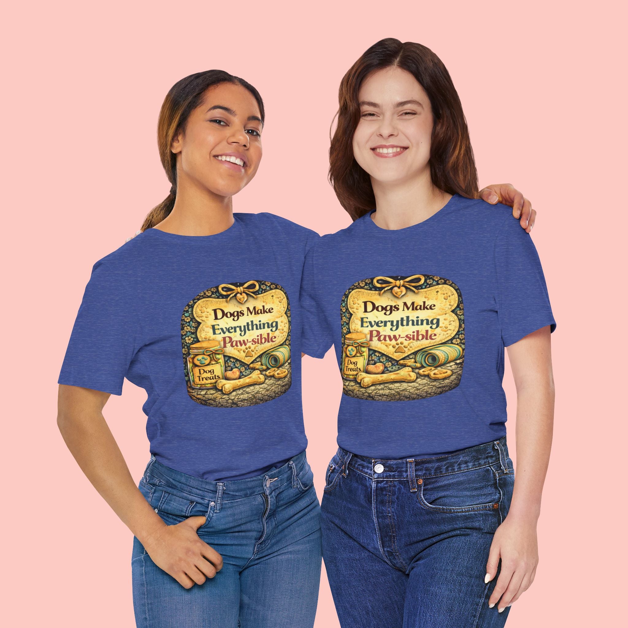 Dog Lover T‑Shirt – "Dogs Make Everything Paw‑sible" Vintage Pet Rescue Tee