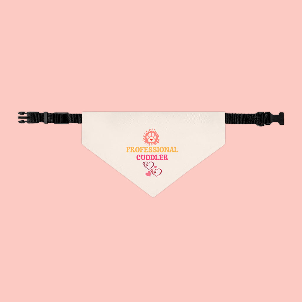 Pet Bandana — "Professional Cuddler" Cute Dog & Cat Collar Accessory