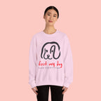 Dog Mom Crewneck Sweatshirt — "First My Dog, Then Everything" Cute Sketch Pup Tee