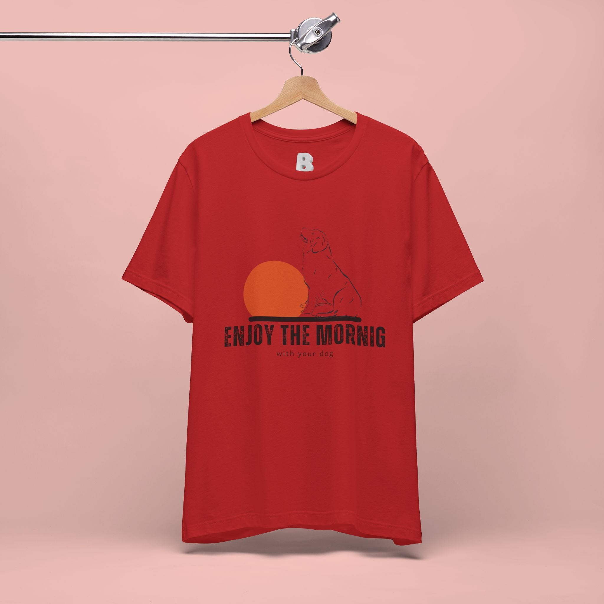 Enjoy the Morning Dog T-Shirt — Graphic Sunrise Pet Lover Tee