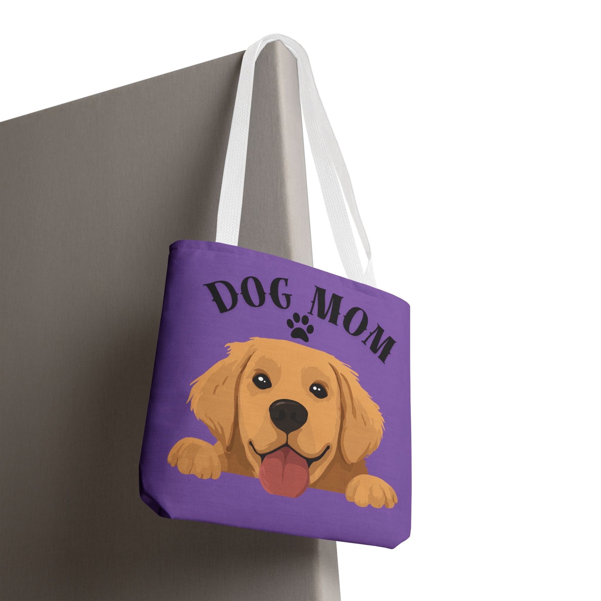 Dog Mom Tote Bag — Cute Golden Retriever Paw Print All-Over-Print Tote