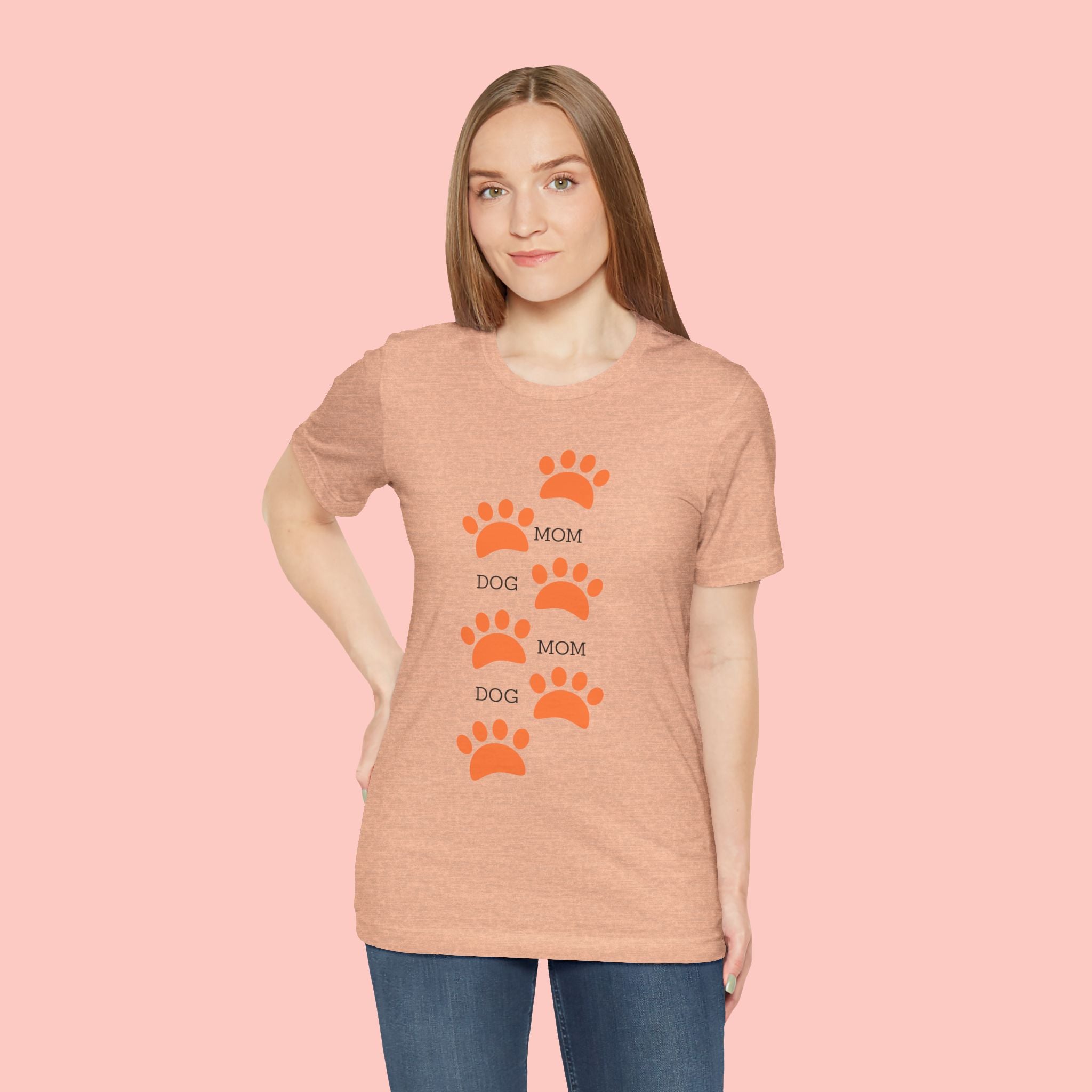 Dog Mom Paw Print T-Shirt — Cute Pet Lover Graphic Tee