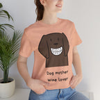 Dog Mother Wine Lover T-Shirt — Cute Cartoon Dog Graphic Tee