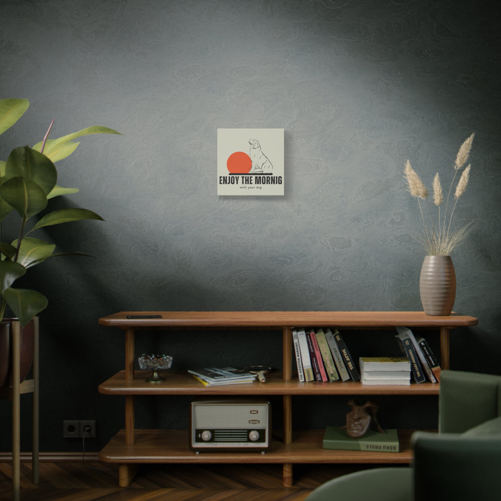 Enjoy the Morning with Your Dog Canvas
