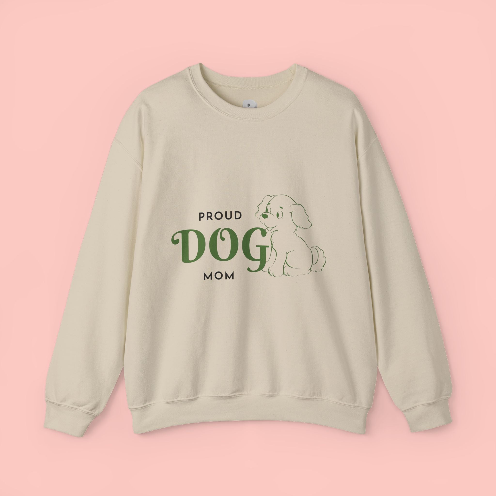 Proud Dog Mom Sweatshirt – Cute Dog Outline Crewneck for Pet Lovers
