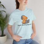 Zoom Meeting Approved Tee — Cute Puppy with Headset Laptop Graphic