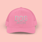 Dog Mom Trucker Cap — Rhinestone Lettering Snapback Hat