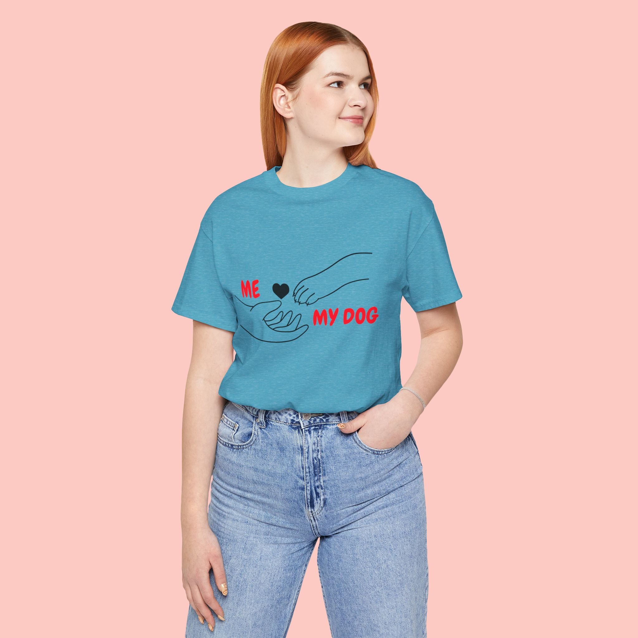 T-Shirt — "Me  My Dog" Minimalist Paw & Hand Illustration