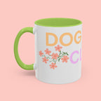 Dog Mom Club Accent Coffee Mug – Colorful Paw Print 11/15oz