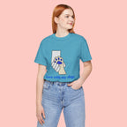 Dog Lover T-Shirt — "Love with my dog." Paw Print Graphic