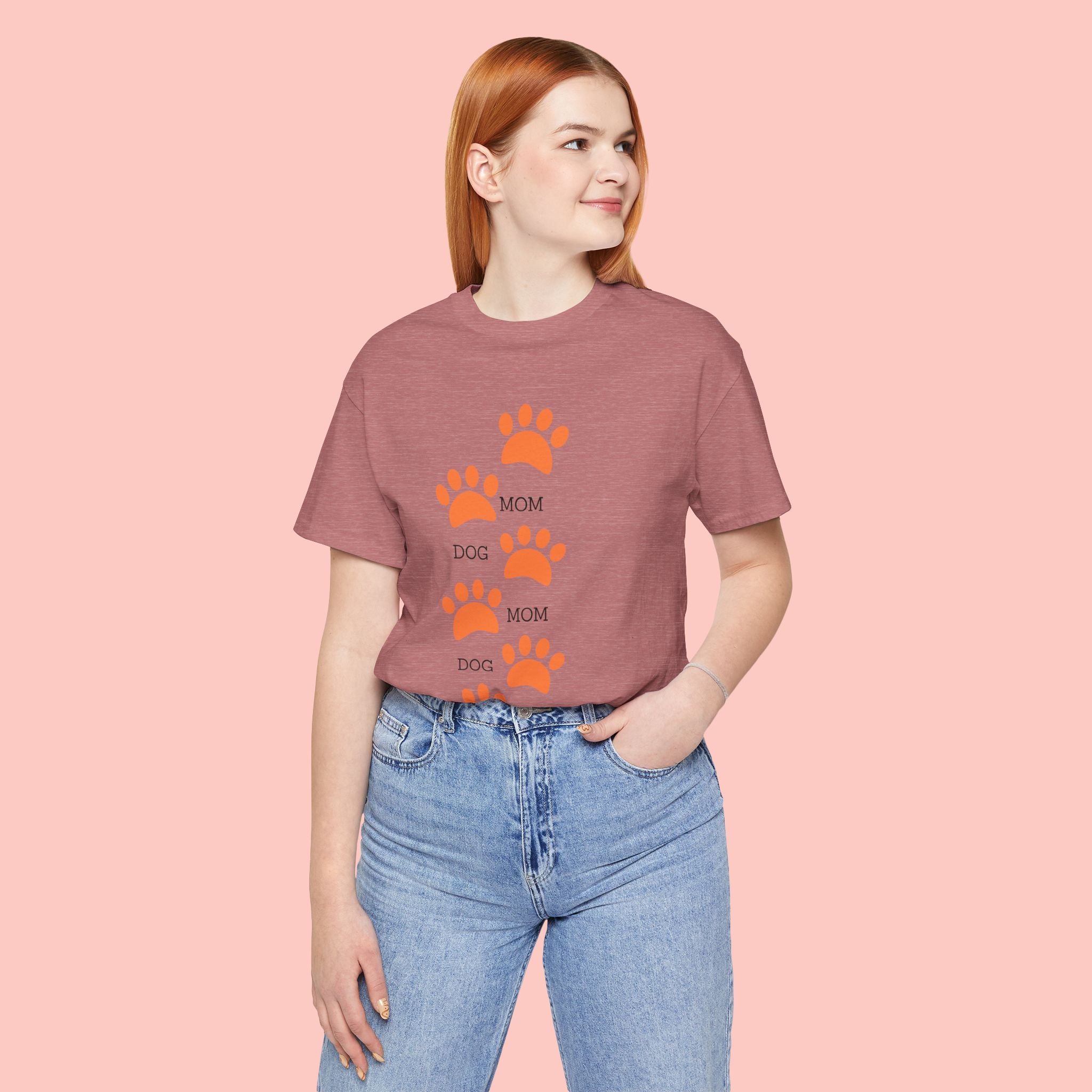 Dog Mom Paw Print T-Shirt — Cute Pet Lover Graphic Tee