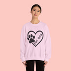 Dog Mom Heart Paw Crewneck Sweatshirt