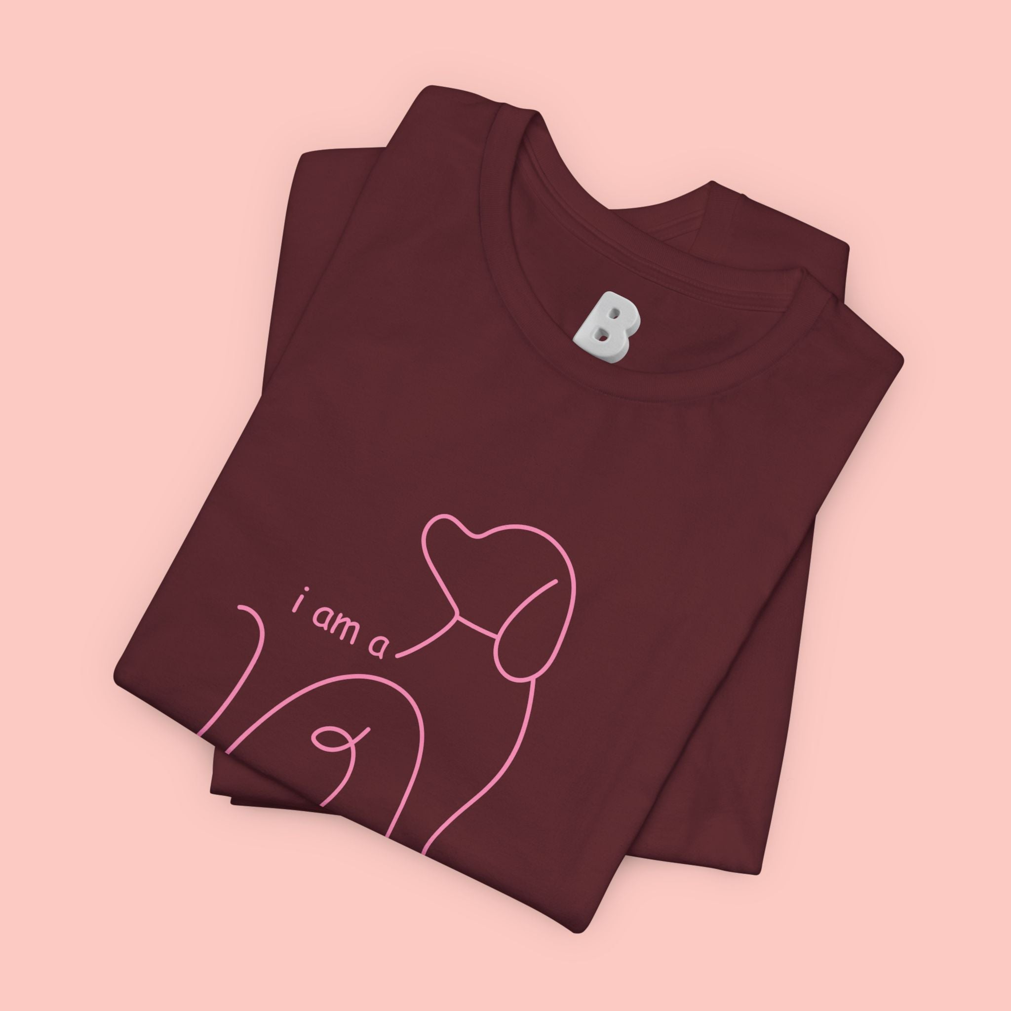 Dog Mom T‑Shirt – Minimal Pink Line Art Dog Tee