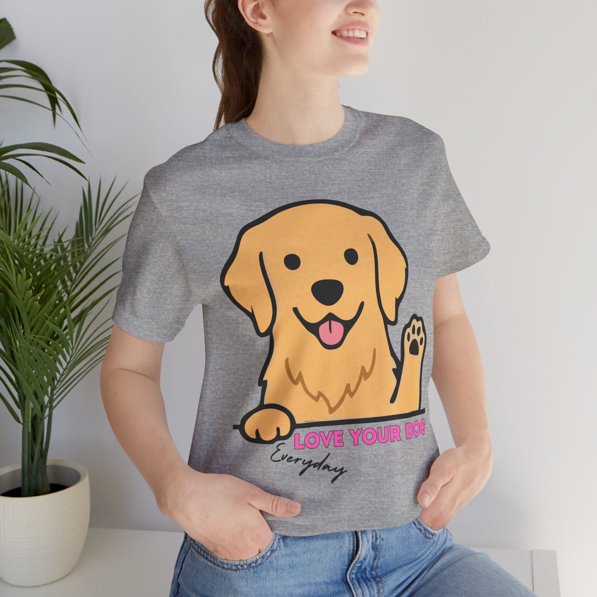 Love Your Dog Tee — Cute Golden Retriever Graphic T-Shirt