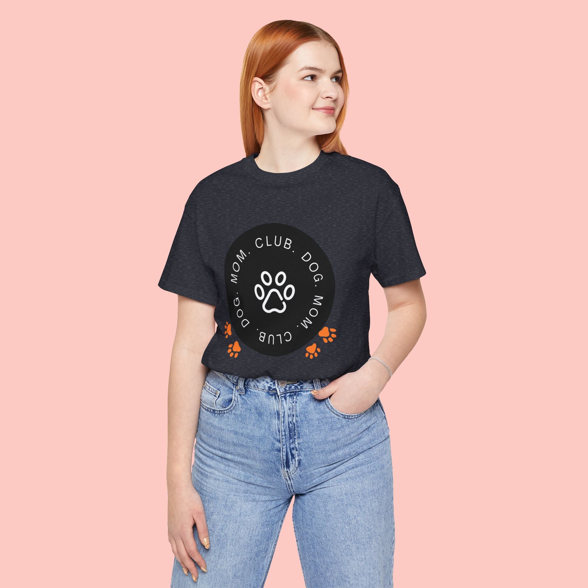 Dog Mom Club T-Shirt — Paw Print Graphic Tee for Pet Lovers