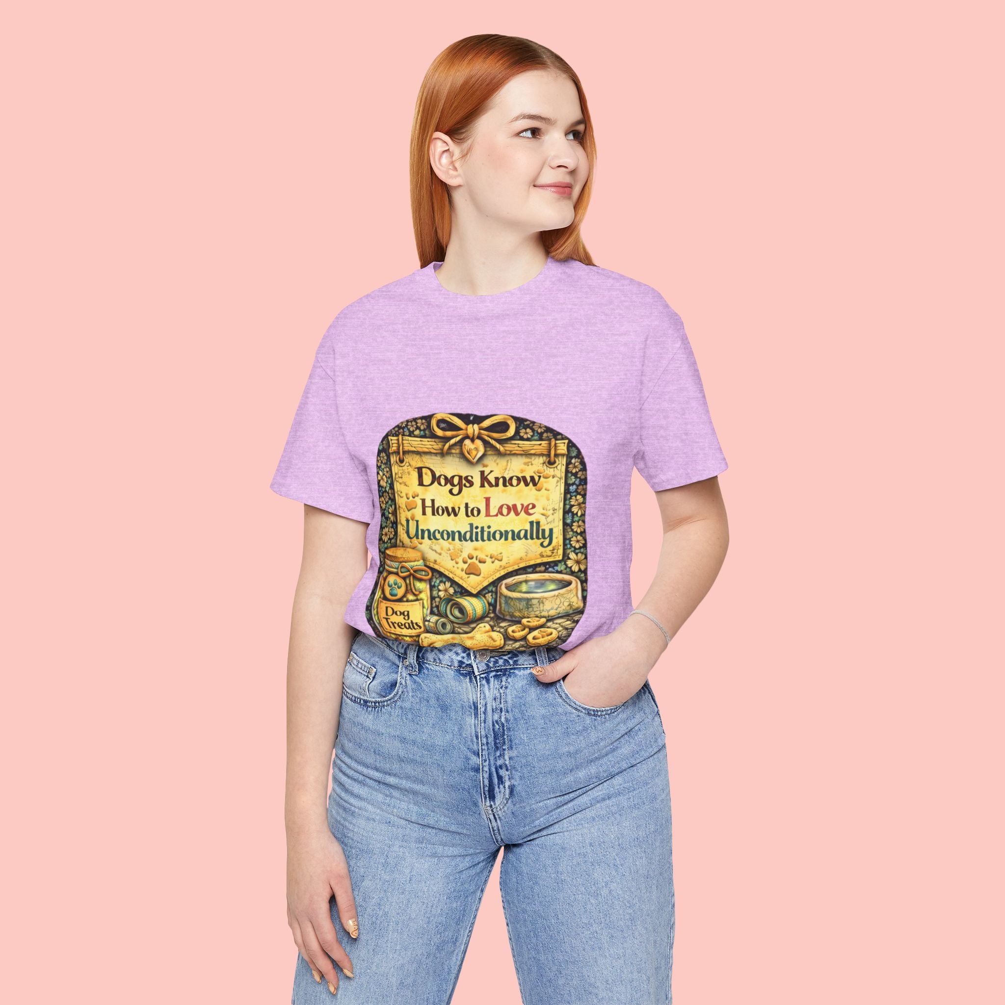 Dog Lovers T‑Shirt – "Dogs Know How to Love Unconditionally" Vintage Design