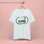 Dog Mom Love T-Shirt — "LOVE Proud Dog Mom" Heart Paw Tee