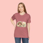Dog Paw Floral T-Shirt — Cute Paw Print, Bone & Daisies Tee