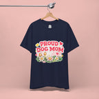 Proud Dog Mom Tee – Floral Retro Heart Design