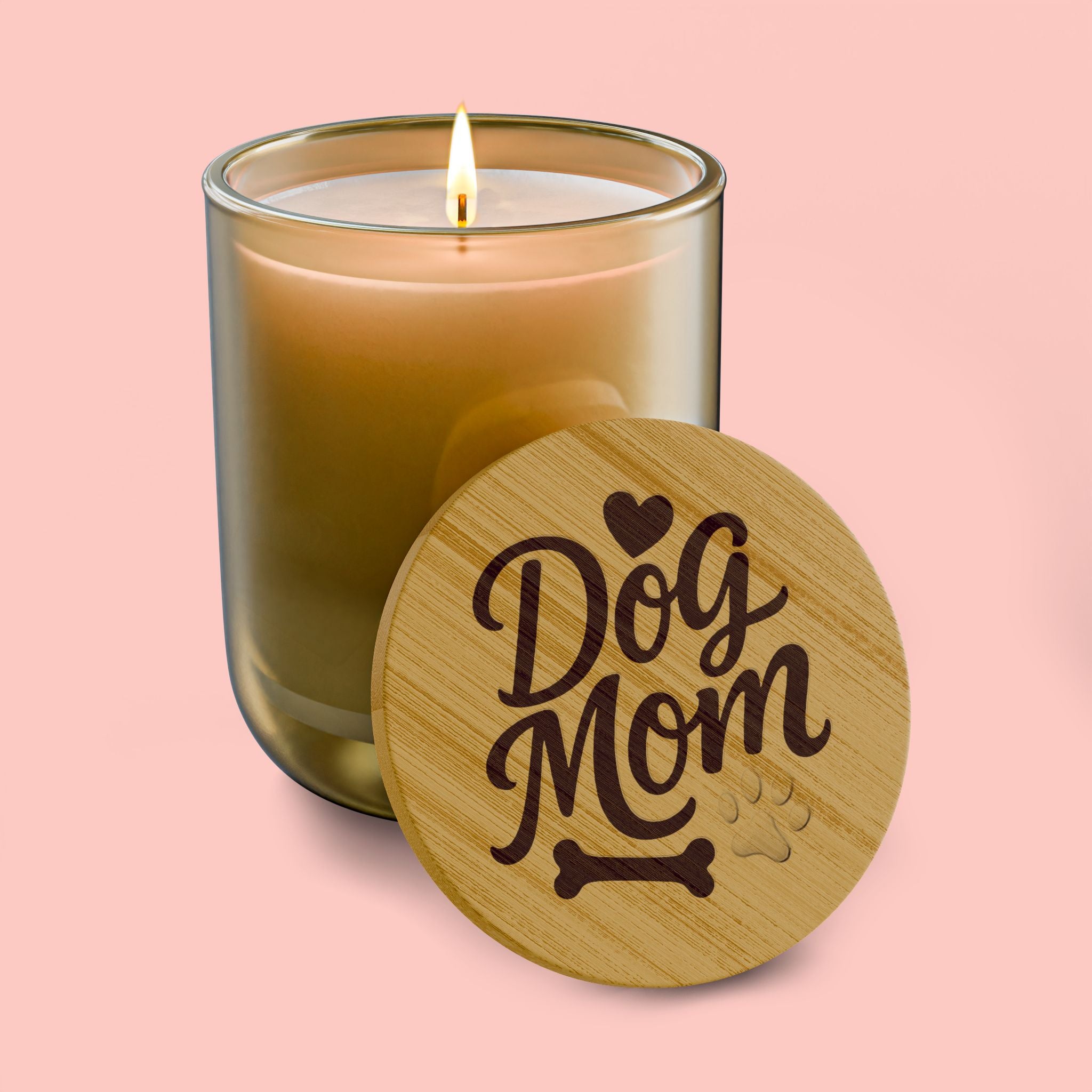 Dog Mom Engraved Soy Candle — 14oz Scented Gift