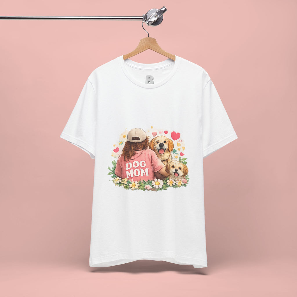 Dog Mom T-Shirt — Cute Floral Puppy Tee for Dog Lovers