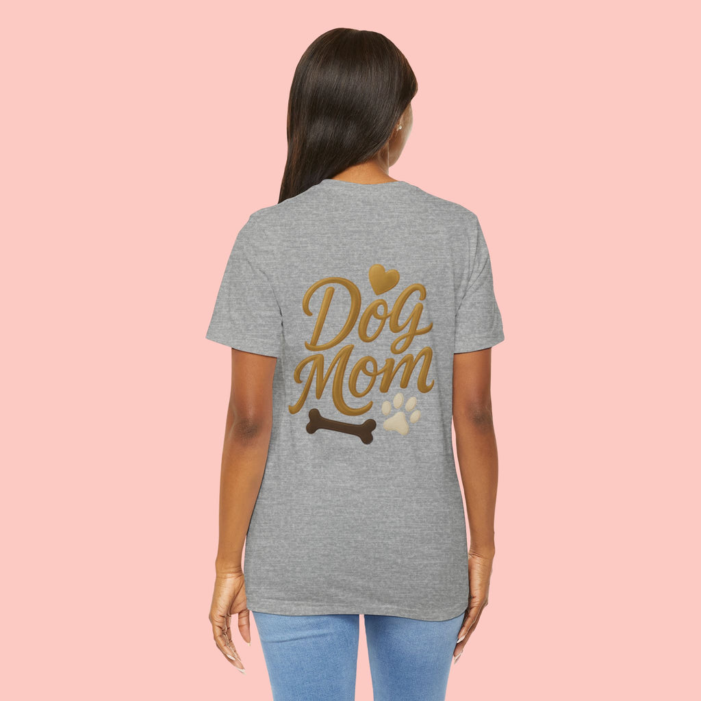 Dog Mom T-Shirt — Cute Paw & Bone Graphic Tee for Pet Lovers