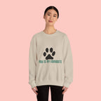 Paw Is My Favourite Sweatshirt – Cute Paw Print Crewneck for Dog & Cat Lovers