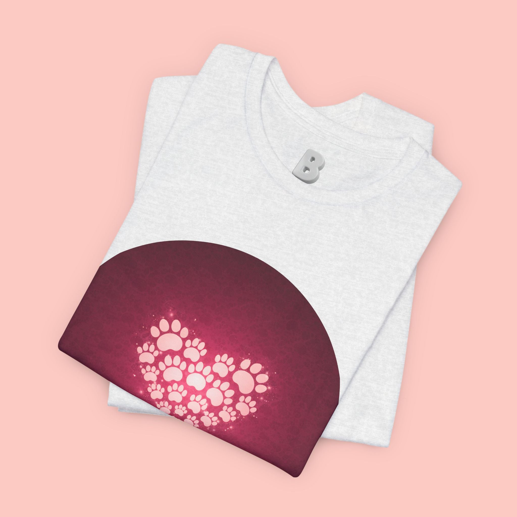 Paw Print Heart T‑Shirt — Cute Pet Lover Tee