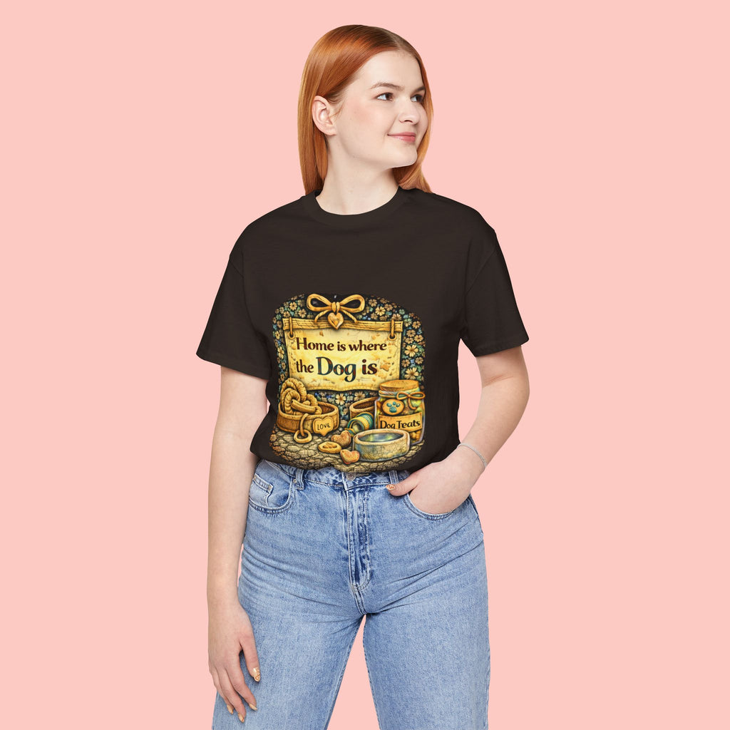 Home Is Where the Dog Is T-Shirt — Cozy Vintage Dog Lover Tee