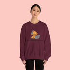 Crewneck Sweatshirt - Cute Puppy "Zoom Meeting Approved" Graphic