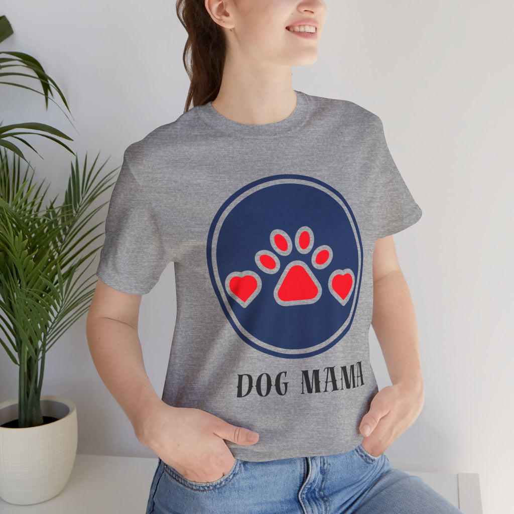 Dog Mama T-Shirt — Cute Paw & Heart Graphic Tee for Dog Lovers