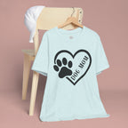 Dog Mom Heart Paw T-Shirt