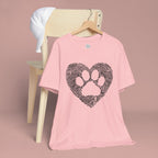 Fingerprint Heart Paw T-Shirt — Dog Paw Love Tee