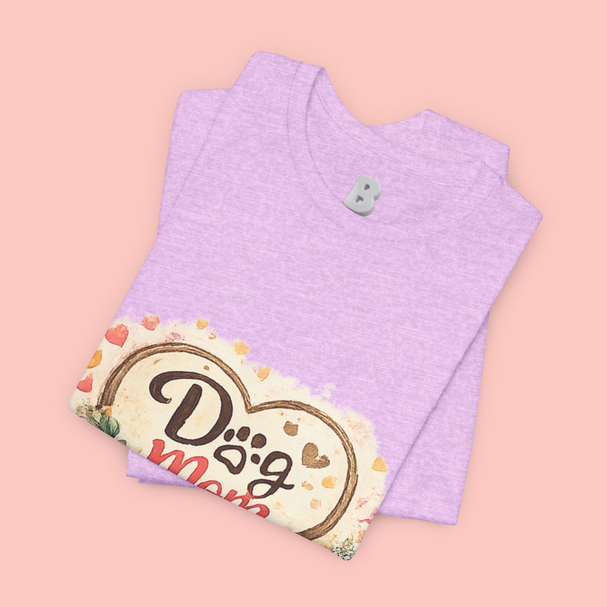 Dog Mom T-Shirt – Floral Paw Heart Graphic Tee
