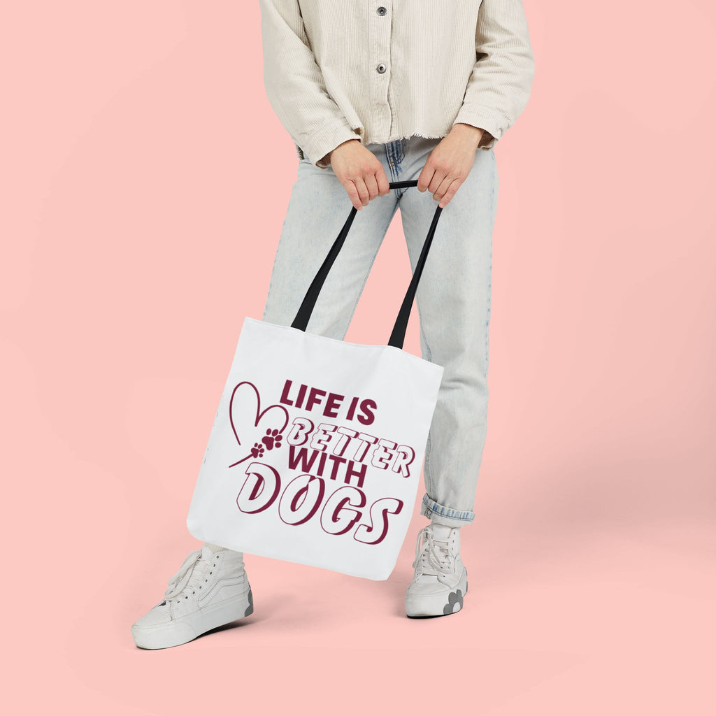 Life Is Better With Dogs Canvas Tote Bag