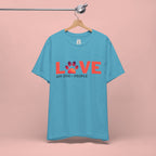 Dog Lover Tee - "LOVE My Dog > People" Paw Print Graphic T-Shirt