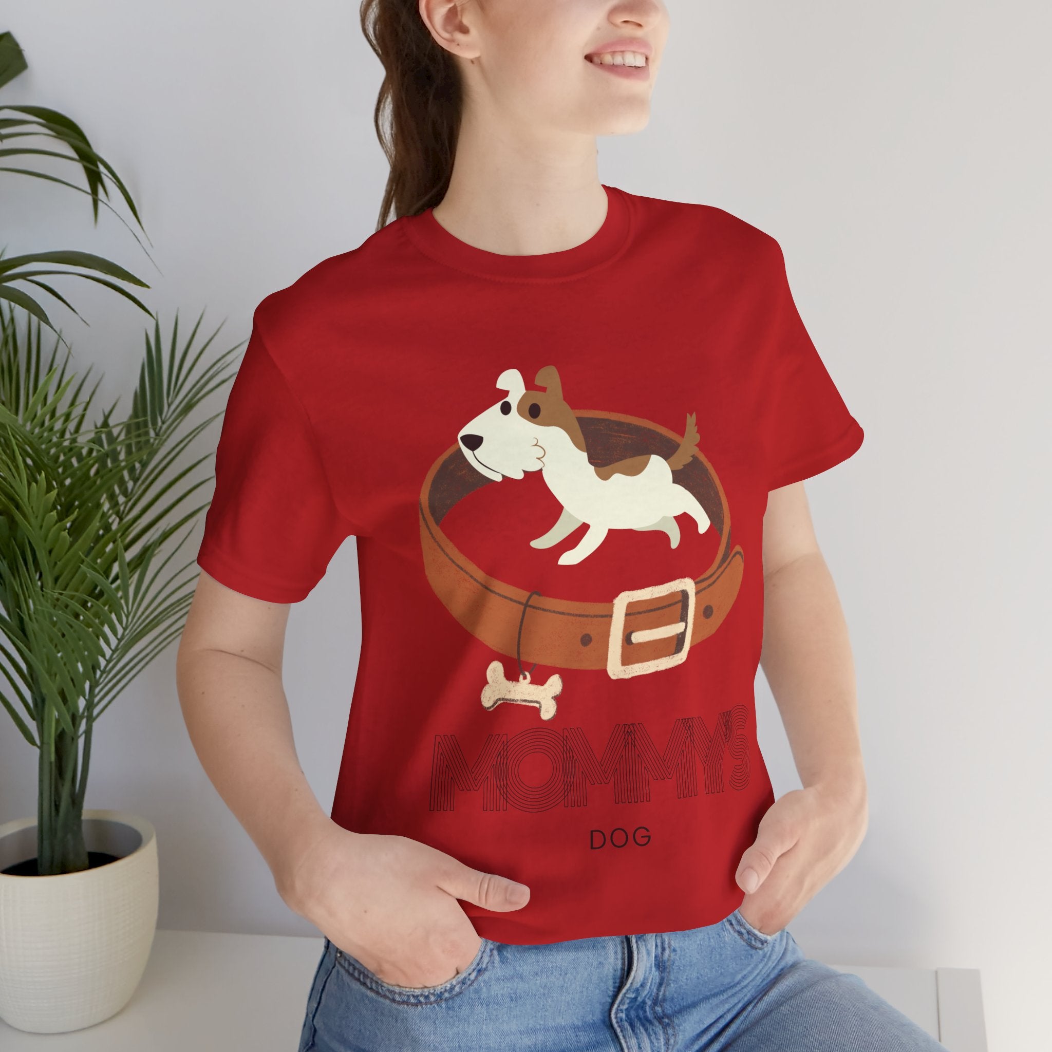 Mommy's Dog T-Shirt – Cute Puppy & Collar Graphic Tee for Dog Moms