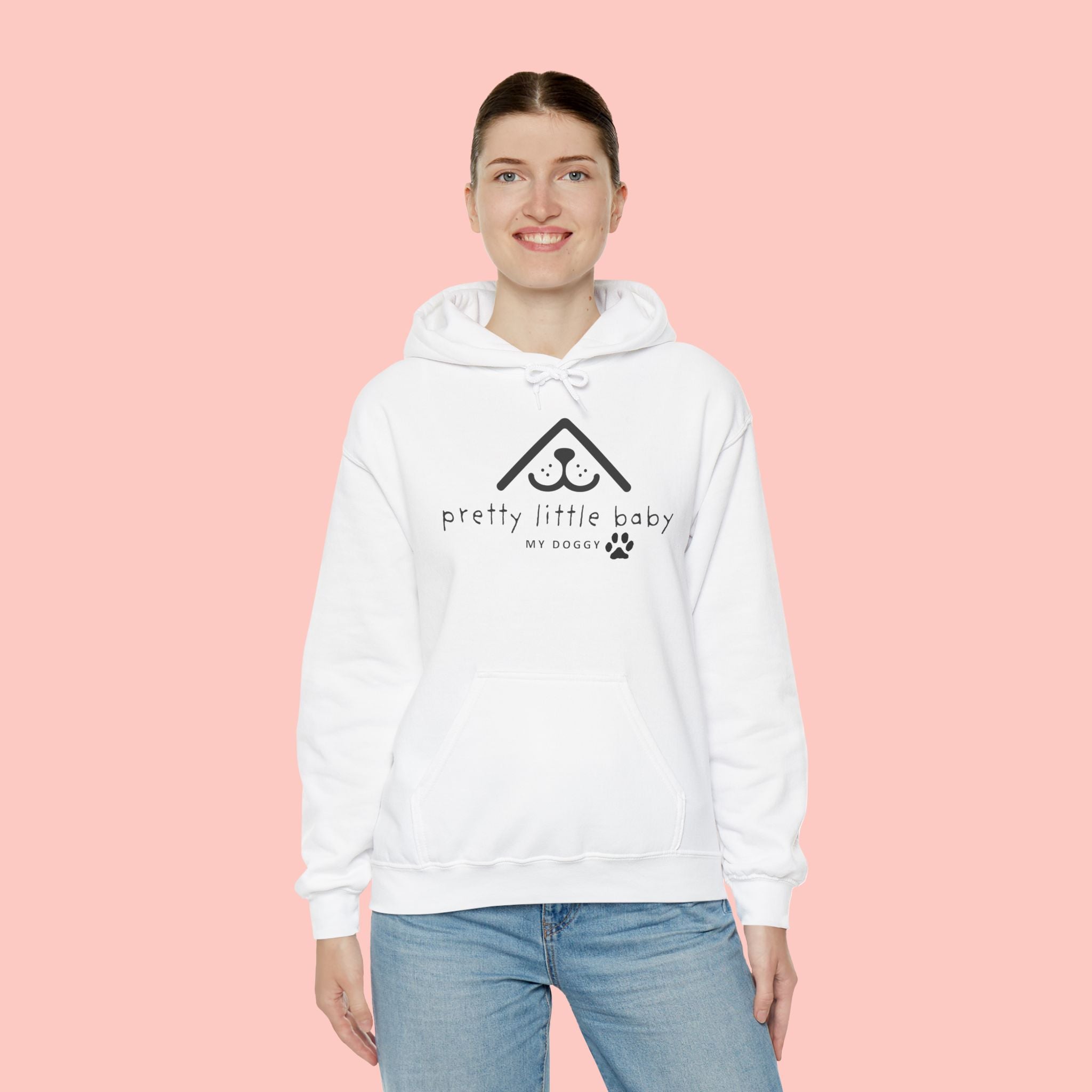 Pretty Little Baby Dog Hoodie – Cute Minimalist Paw Print Sweatshirt